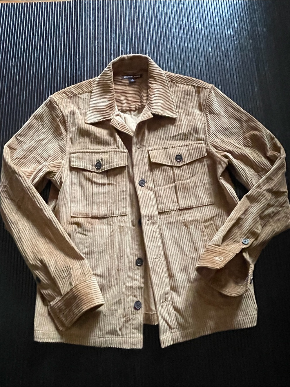 Michael Kors Men's Tan Corduroy Shirt Jacket